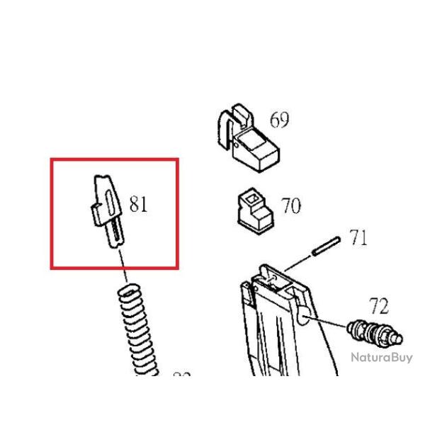 KJW Poussoir de Billes pour KP05