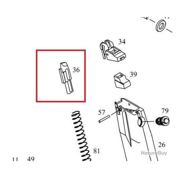 KJW Poussoir de Billes pour KP09