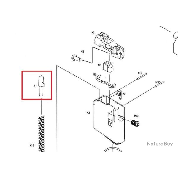 KJW Poussoir de Billes pour M4 GBBR
