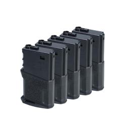 Amoeba Boite De 5 Chargeurs M4 AEG Mid-Cap 120BBs Courts (Noir)