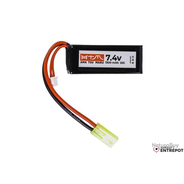 ATM Power Batterie LiPo 7,4V 1300mAh 20C Micro Pack (Tamiya Mini)