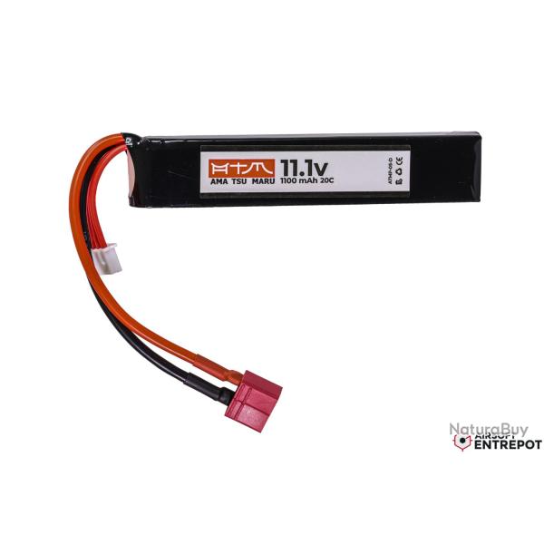ATM Power Batterie LiPo 11,1V 1100mAh 20C Mini Stick (Deans Large)
