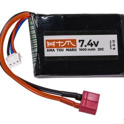 ATM Power Batterie LiPo 7,4V 1600mAh 20C Peq-15 (Deans Large)