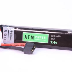ATM Power Batterie LiPo 7.4V 680mAh 20C (Mini Deans)