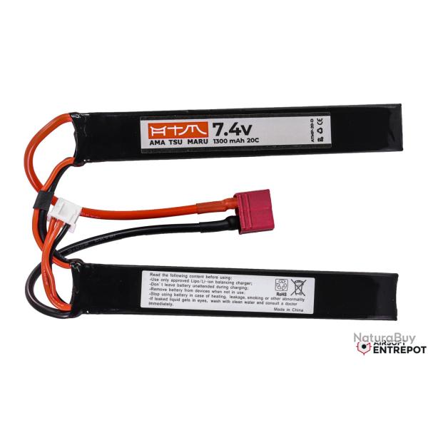 ATM Power Batterie LiPo 7.4V 1300mAh 20C Sopmod (Deans Large)