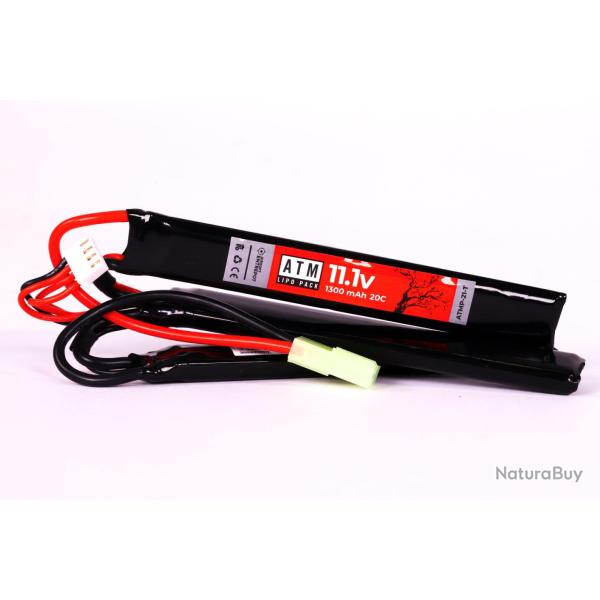 ATM Power Batterie LiPo 11.1V 1300mAh 20C Sopmod (Tamiya Mini)