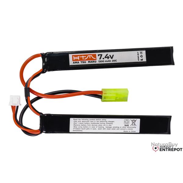 ATM Power Batterie LiPo 7.4V 1300mAh 20C Sopmod (Tamiya Mini)
