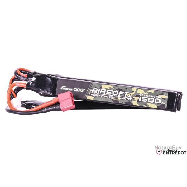 Gens Ace Batterie 25C 1500 mAh 11.1V (Deans)