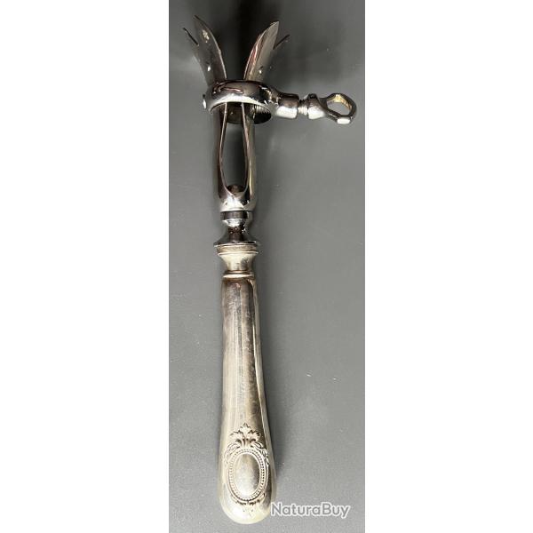 Manche � gigot m�tal argent�