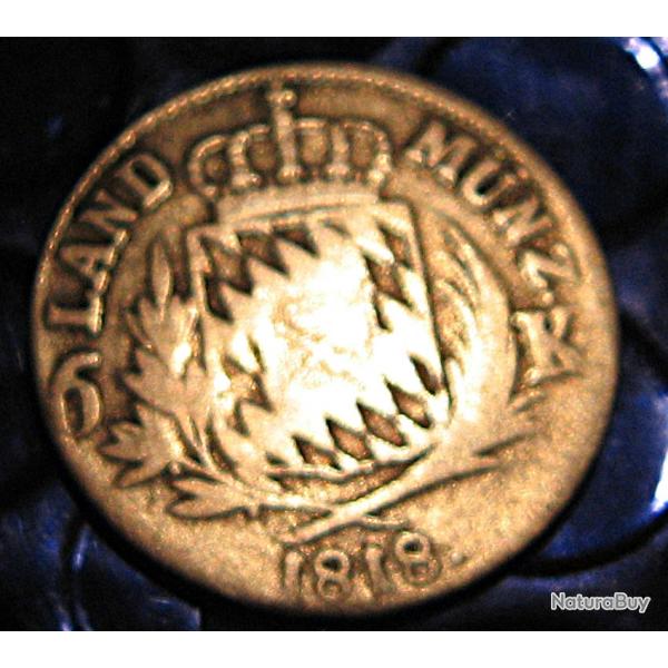 Allemagne Royaume de Bavieres piece de 6 kreuser 1818 (Joseph Maximilien) tb