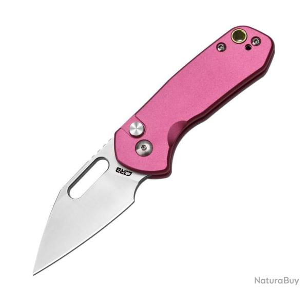 CJRB J1933-PK Mini Pyrite - Couteau Pliant 7,5cm Lame AR-RPM9, Manche Aluminium Rose