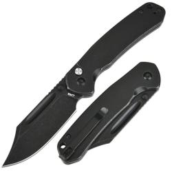 CJRB Pyrite J1942-BST Couteau pliant lame Bowie - Lame AR-RPM9, Manche G10 Brun