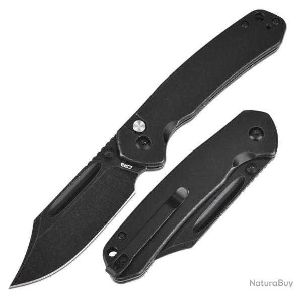 CJRB Pyrite J1942-BST Couteau pliant lame Bowie - Lame AR-RPM9, Manche G10 Brun