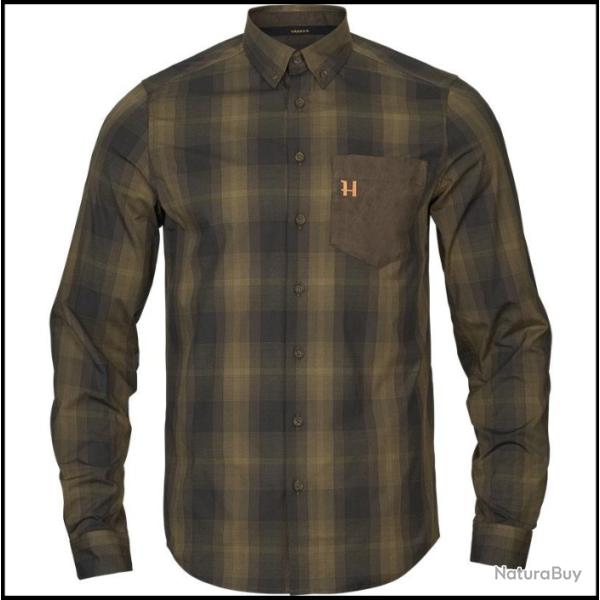 Chemise Manches Longues Homme Harkila Akkan L/S - Willow Green/Shadow Brown