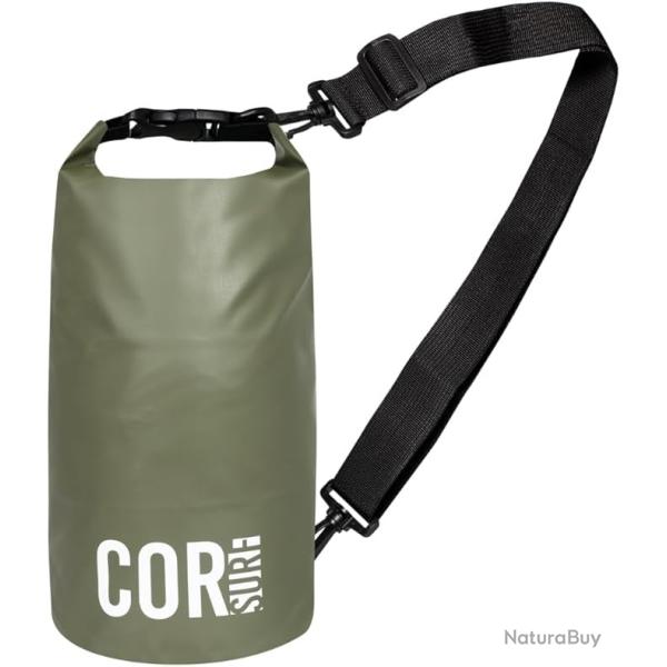 Sac �tanche Flottant 15L Camping Plong�e P�che Vert Arm�e