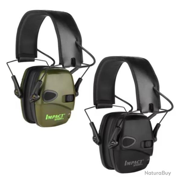 Casque Anti-Bruit �lectronique SPORT coloris NOIR ou VERT au Choix...ENCHERE