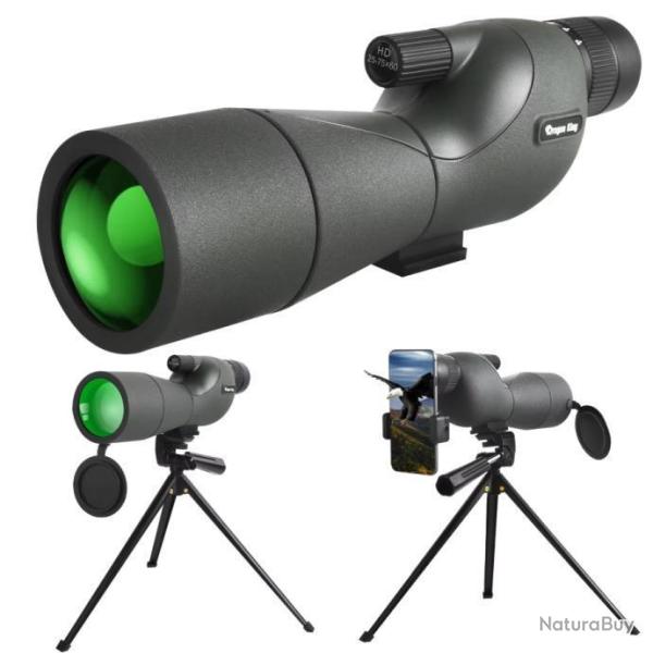 TOP ENCHERE.......T�lescope �tanche 25-75x60 avec tr�pied et support t�l�phone, monoculaire FMC BAK4