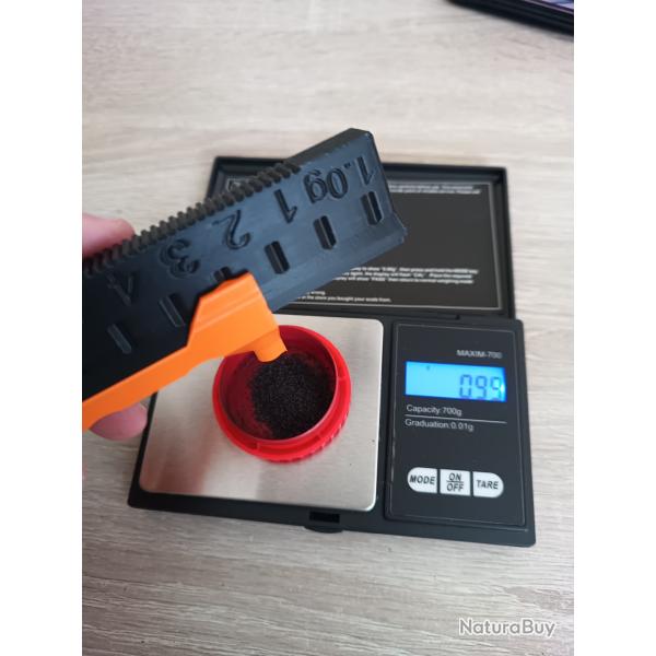 6 Dosettes rapides poudre noire 1.0g avec bec verseur et entonnoir