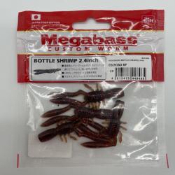 Leurre souple megabass bottle shrimp 2,4" ebimiso X4