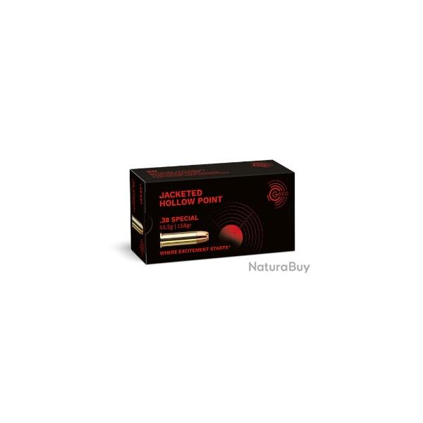 Munitions GECO cal.38 spcial jhp 158gr 10.2g par 50