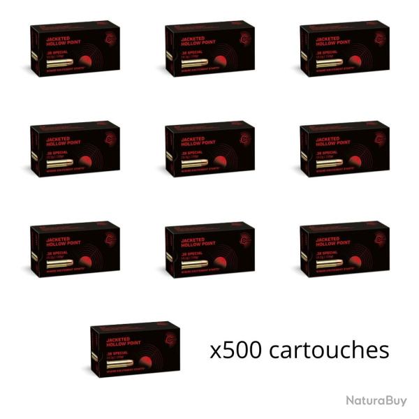 Munitions GECO cal.38 spcial jhp 158gr 10.2g par 500