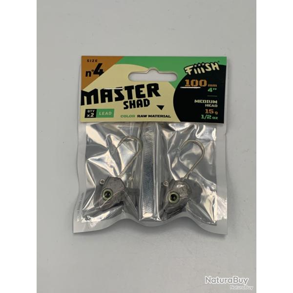 T�te plomb�e master shad 100mm medium head 15g couleur raw material