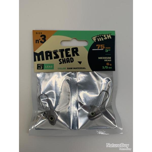 T�te plomb�e master shad 75mm medium head 6g couleur raw material