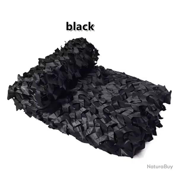 Filet de camouflage militaire Oxford 210D Chasse jardin R�sistant r�aliste Noir 3X4 M