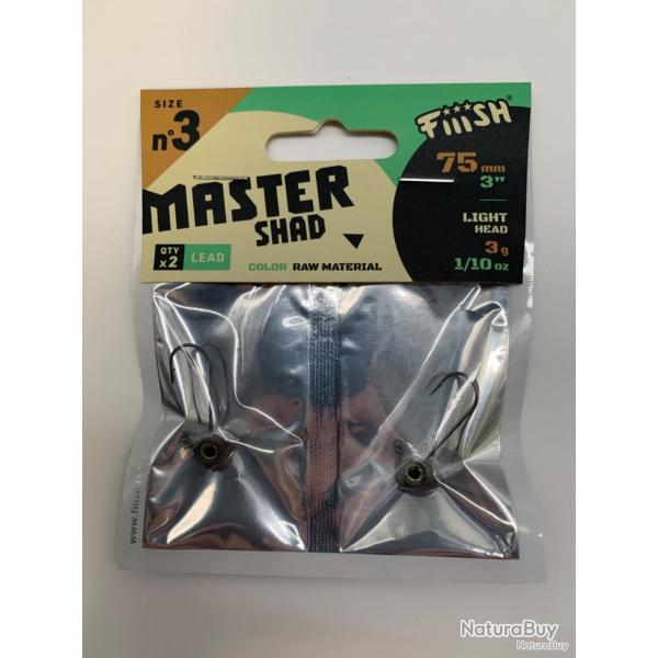 T�te plomb�e master shad 75mm light head 3g couleur raw material