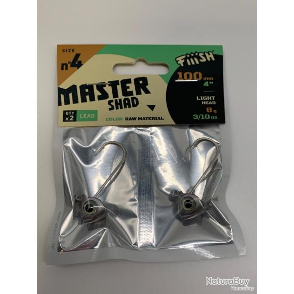 T�te plomb�e master shad 100mm light head 8g couleur raw material