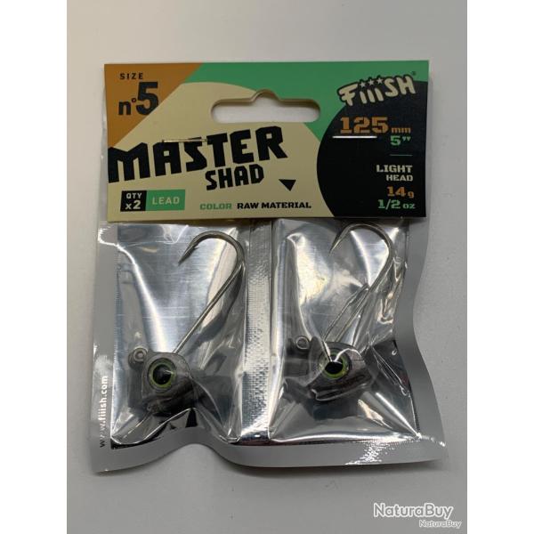 T�te plomb�e master shad 125 light head 14g couleur raw material