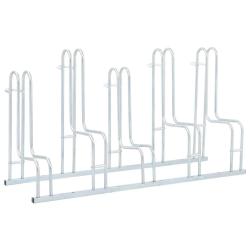 Support de v&eacute;lo au sol autoportant pour 5 v&eacute;los acier galvanis&eacute;