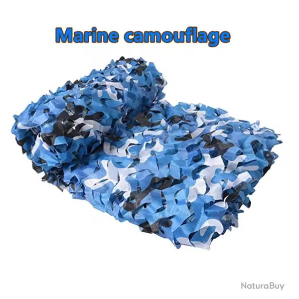 Filet de camouflage militaire Oxford 210D Chasse jardin R�sistant r�aliste Bleu Camouflage 4X6 M