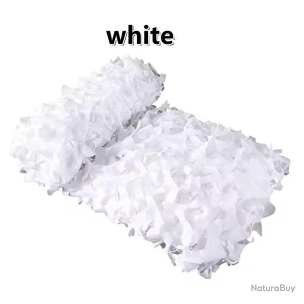 Filet de camouflage militaire Oxford 210D Chasse jardin R�sistant r�aliste Blanc 4X4 M