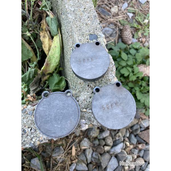 Gong de tir acier rond 50 mm (lot de 3)