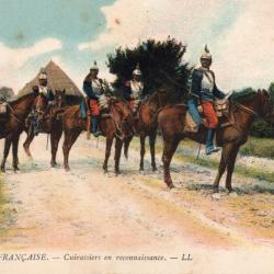 CPA  - L ARM&Eacute;E  FRAN&Ccedil;AISE-  CUIRASSE EN RECONNAISSANCE -N&deg;7341