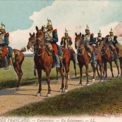 CPA  - L ARM&Eacute;E  FRAN&Ccedil;AISE-  CUIRASSE EN ECLAIREURS N&deg;7337