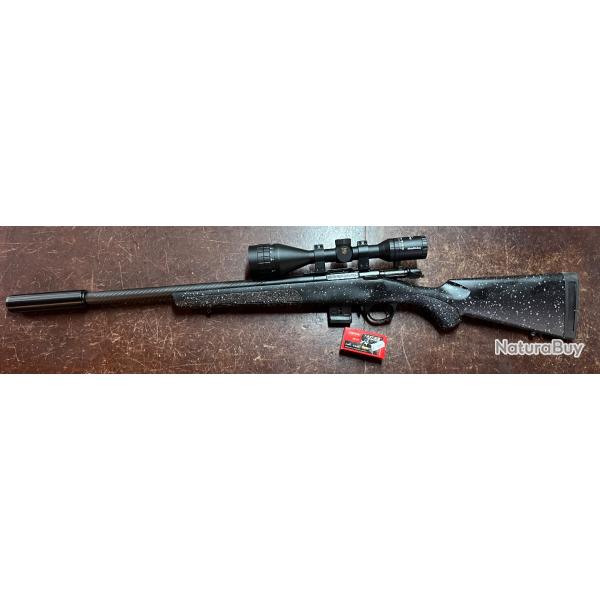 BERGARA BMR CARBON CAL 22LR canon de 46cm filetage 1/2-28 + lunette 4-16x50 + silencieux + valise