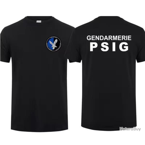 T Shirt Gendarmerie PSIG - Noir - SKX INDUSTRIES