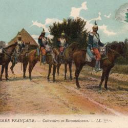 CPA  - L ARM&Eacute;E  FRAN&Ccedil;AISE-  CUIRASSE EN RECONNAISSANCE N&deg;7338