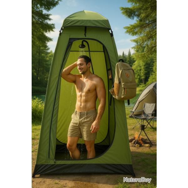 Tente Douche Pliable Abri WC Portable Anti UV Intimit� Camping Rando Plage Plein Air 2 coloris