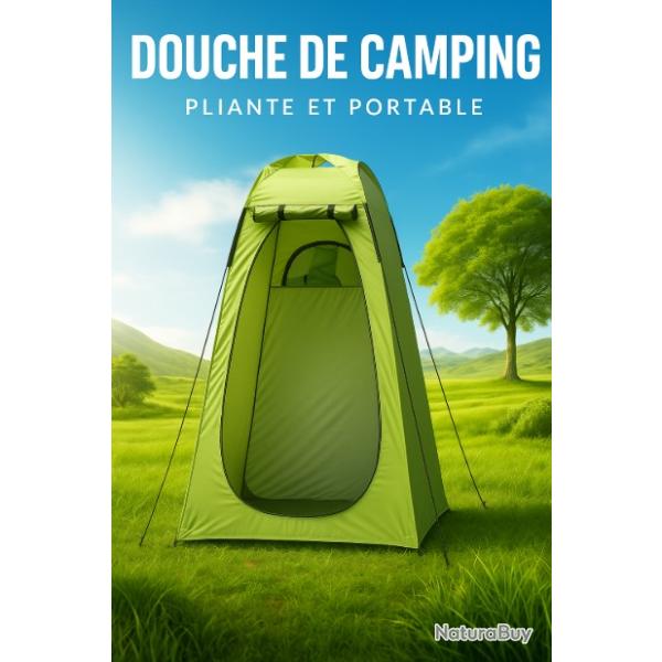 Tente de Douche Pliable Abri WC Anti UV Portable Intimit� Camping Plage Rando Plein Air 2 coloris