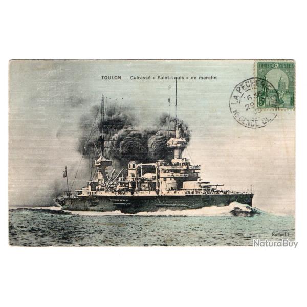 CPA - Marine -TOULON - Cuirass� "Saint-Louis" en marche N� 811