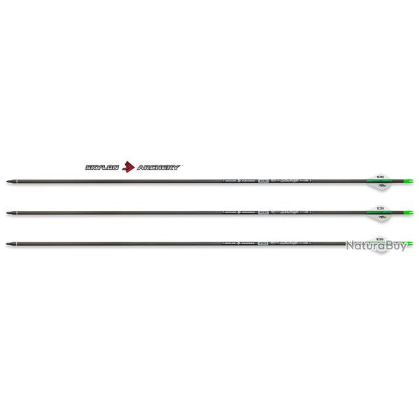 Pack de 3 fl�ches pour arc en carbonne savage ID6.2 400  30 Pouces avec plumes blazer
