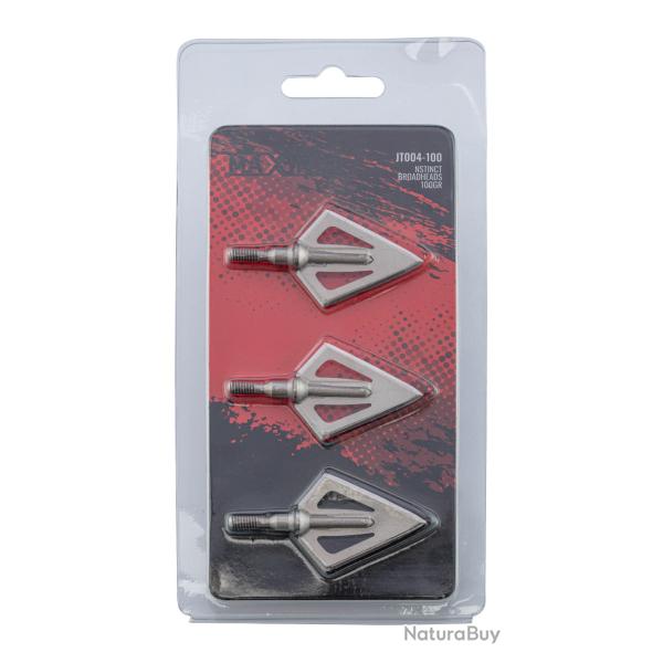 Pointes de  fl�ches fixed blade broadheads instinct 100 gr