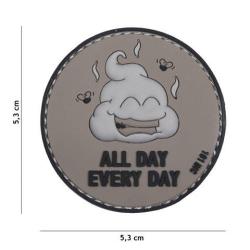 Patch 3D PVC All Day Every Day (101 Inc) Wolf Grey