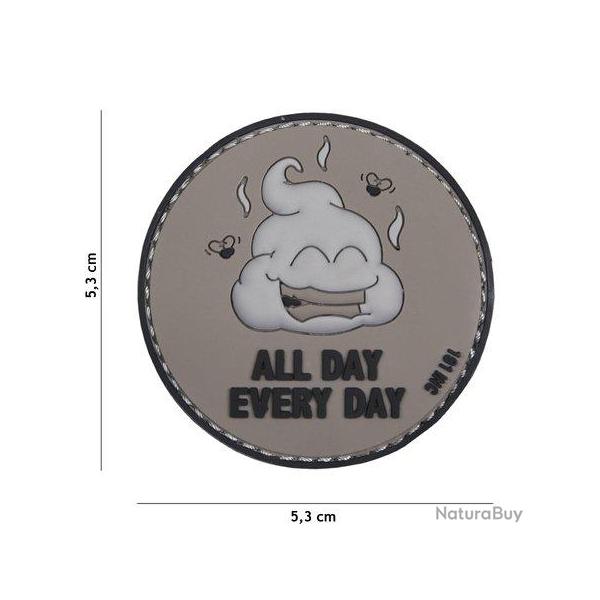 Patch 3D PVC All Day Every Day (101 Inc) Wolf Grey