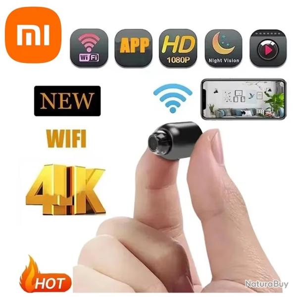 MINI CAMERA DE SURVEILLANCE WIFI AVEC CARTE SD 8Go HD 1080P AVEC VISION NOCTURNE USB