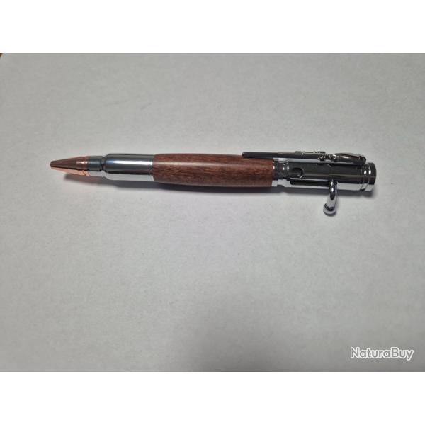 Stylo balle fusil en bois Chrome