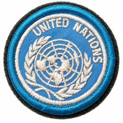 &Eacute;cusson Nations Unies ONU - United Nations - Patch Brod&eacute; Bleu - Velcro - 70 mm